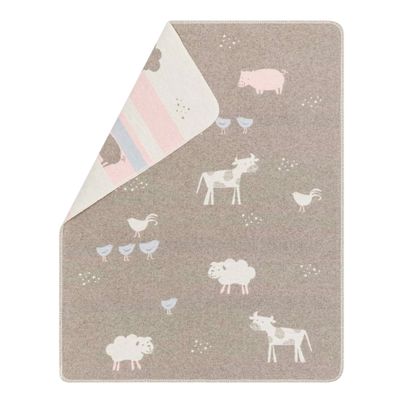 Baby Blanket Farm Color Smoke 90x70cm by David Fussenegger