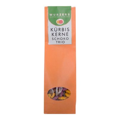 Kürbiskerne Schoko Trio 70g - fein nussiger Geschmack - 3 Schokoladensorten - außergewöhnliches Aroma von Wurzers
