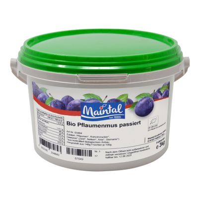 Bio Pflaumenmus passiert 3000g von Maintal