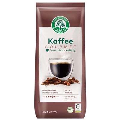 Bio Gourmet Kaffee kräftig gemahlen 500g von Lebensbaum