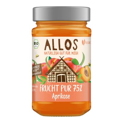 Bio Fruchtaufstrich 75% Aprikose 250g - 6er Vorteilspack von Allos
