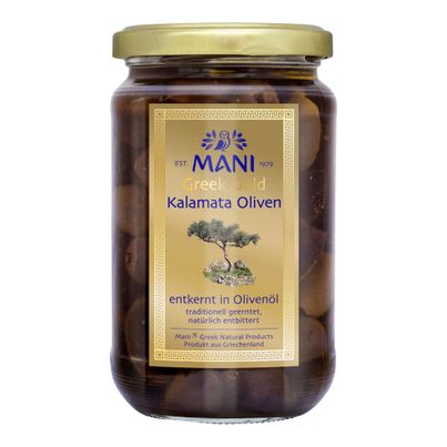 Bio Kalamata Oliven in Olivenöl 315g - 6er Vorteilspack von Mani Bläuel