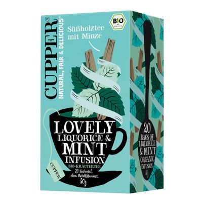 Bio Süßholztee mit Minze - 4er Vorteilspack von Cupper
