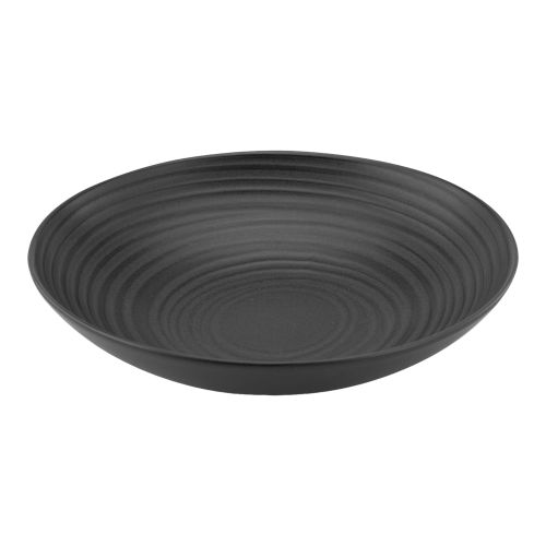 Lava Stone Black deep plates diameter 22cm - value pack of 6 from Creatable