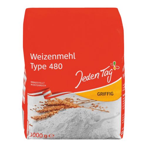 Wheat flour 480 grip 1000g from Jeden Tag