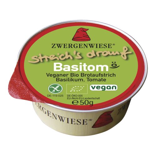 Organic Basitom spread 50g - value pack of 12 from Zwergenwiese