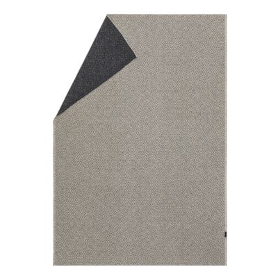 Soft Linen Plaid Blanket Faux Uni Color Charcoal 140x200cm by David Fussenegger