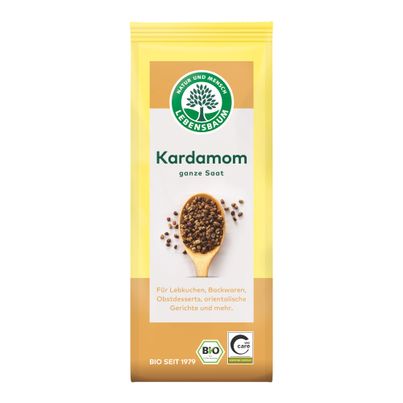 Kardamom ganz geschält Tüte 50g - Einzelgewürz von Lebensbaum