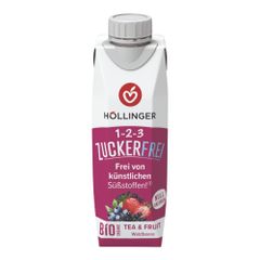 Bio 1-2-3 Zuckerfrei Waldbeere Erfrischungsgetränk 300ml - Erfrischungsgetränk mit Null Kalorien und Null Zucker von Höllinger Juice