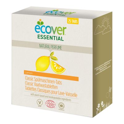 Bio Spülmaschinen-Tabs Zitrone 25ct - 12er Vorteilspack von Ecover Essential