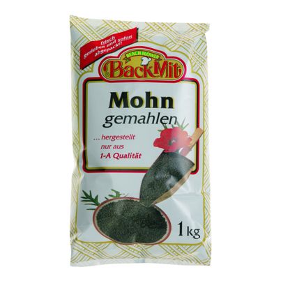 Mohn gemahlen 1000g von Back Mit