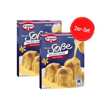 Dr. Oetker Dessertsoße Bourbon Vanille zum Kochen 60g 2er-Set