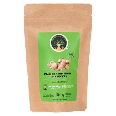 Ginger fermented in pieces 100g from Live Forever Young