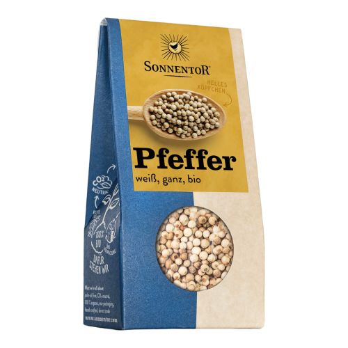 Organic white pepper whole 35g from Sonnentor