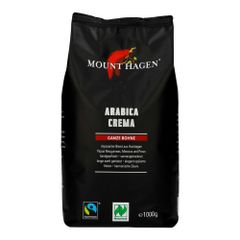 Bio Arabica Crema ganze Bohne 1000g - 6er Vorteilspack von Mount Hagen