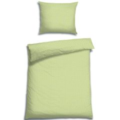 VICHY KARO APFEL Soft Seersucker Bettwäsche  von FLORELLA