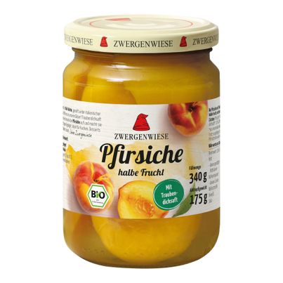 Bio Pfirsiche halbe Frucht 340g - 12er Vorteilspack von Zwergenwiese