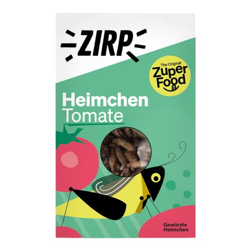 ZIRP Snack for Future Heimchen Tomate 18g - Proteinreich - Ideal als Topping geeignet - Köstlich knuspriger Geschmack