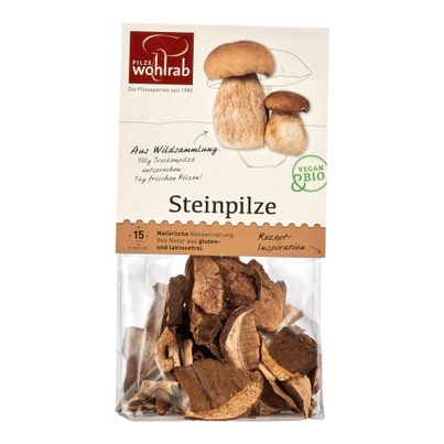Bio Steinpilze getrocknet 20g - 6er Vorteilspack von Pilze Wohlrab