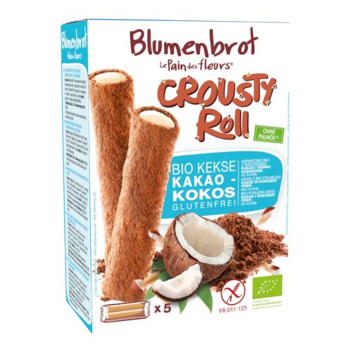 Organic Crousty Rolls Choco Coco 5x25g 125g - value pack of 12 from Blumenbrot