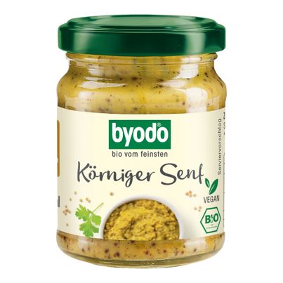 Bio Körniger Senf 125ml - 6er Vorteilspack von Byodo