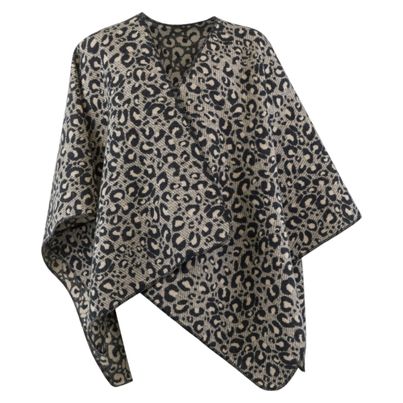 Poncho Leo Farbe Anthrazit 140x70cm von David Fussenegger