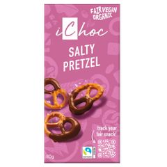 Bio Salty Pretzel Schokolade 80g von iChoc