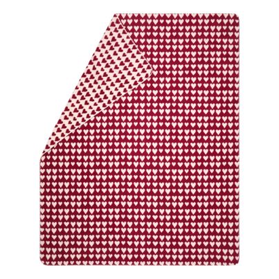Fluffy Soft Blanket Hearts Color Bordeaux 200x150cm by David Fussenegger