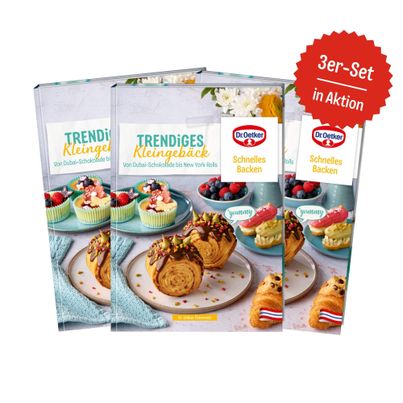 Dr. Oetker Rezeptbuch Schnelles Backen - Trendiges Kleingebäck 3er-Set