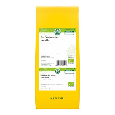 Bio Paprika scharf gemahlen 500g - Einzelgewürz von Lebensbaum
