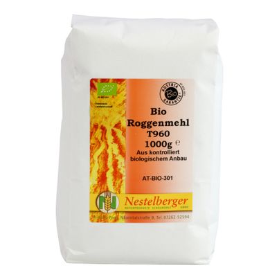 Bio Roggenmehl T960 1000g von Nestelberger