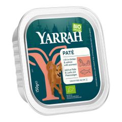 Bio Hund Paté Huhn & Lachs 150g - 12er Vorteilspack von Yarrah
