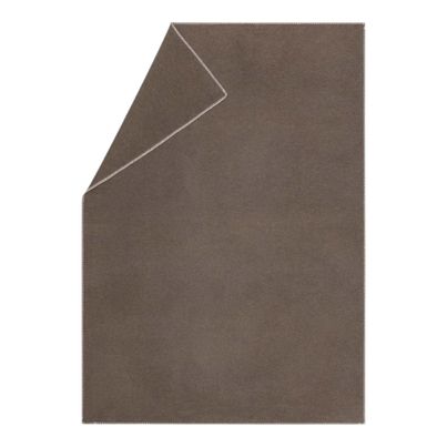 Light Cozy Blanket Solid Color Kaki Brown 140x200cm by David Fussenegger