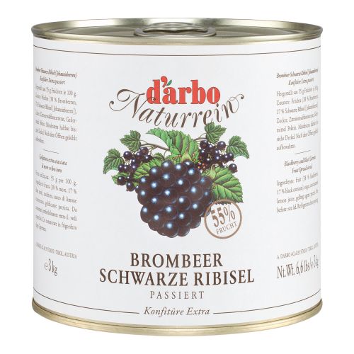 Darbo all natural blackberry & black currant preserve 3 kg