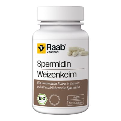 Bio Spermidin Kapseln 100ct - 4er Vorteilspack von Raab Vitalfood