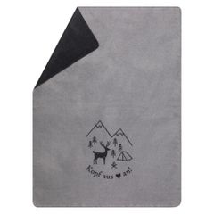 Kuscheldecke Kopf aus Farbe Graphitgrau 150x200cm von David Fussenegger