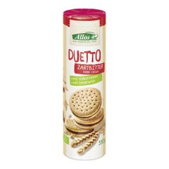 Bio Duetto Zartbitter Doppelkekse 330g - 12er Vorteilspack von Allos