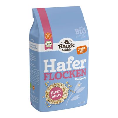 Bio Haferflocken Kleinblatt glf. 475g - 6er Vorteilspack von Bauck Mühle