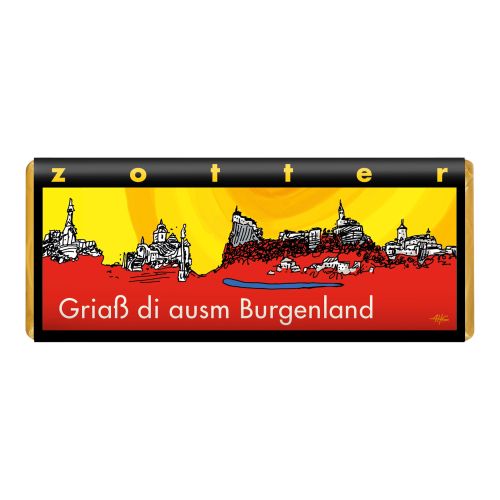 Organic chocolate Griaß di Ausm Burgenland 70g - 10 pieces benefit pack from Zotter