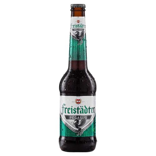 Pegasus Schwarzbier 330ml - delikate Kaffee- und Schokoladenoten - nussiger Duft - feines Gaumengefühl von Freistädter Bier