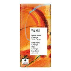 Bio Feine Bitter Orange Schokolade 70 Prozent Cacao 100g von Vivani