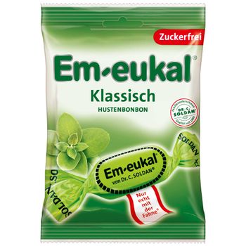 Em-eukal Klassisch Hustenbonbons mit Süßungsmitteln zuckerfrei 75g