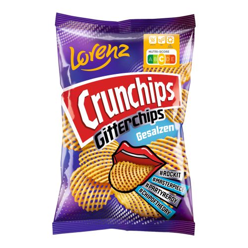 Crunchips Gitterchips gesalzen 150g von Lorenz