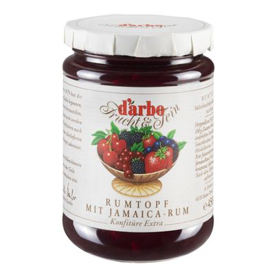 Darbo Rumtopf Mehrfruchtkonfitüre Extra mit Jamaica Rum 450g