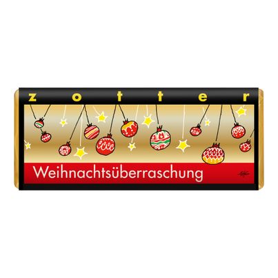 Bio Weihnachtsüberraschung 70g - 10er Vorteilspack von Zotter
