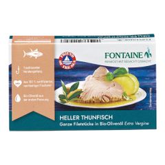 Bio Thunfisch Hell in Bio-Olivenöl 120g - 10er Vorteilspack von Fontaine
