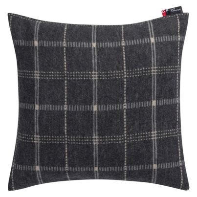 Cushion Cover checkered Color Anthracite Grey 40x40cm by David Fussenegger