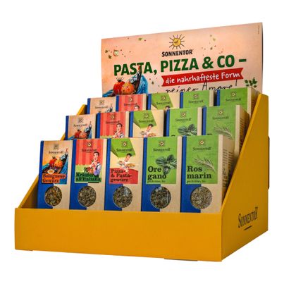 Bio Italien Pultdisplay von Sonnentor