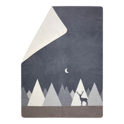Fluffy Soft Blanket Montains modern Color Grey 200x150cm by David Fussenegger