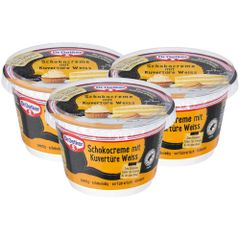 Dr. Oetker Schokocreme mit Kuvertüre Weiß 3er Pack